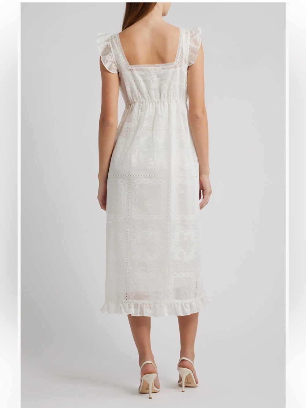 Rosalie Embroidered Midi Dress size sm - Picture 2 of 7
